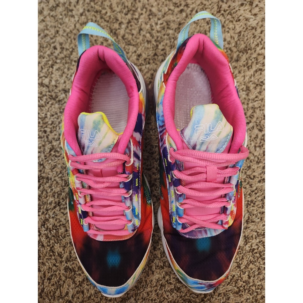 Fila Memory Hyper Split Tie Dye Multi Color Sneak… - image 6